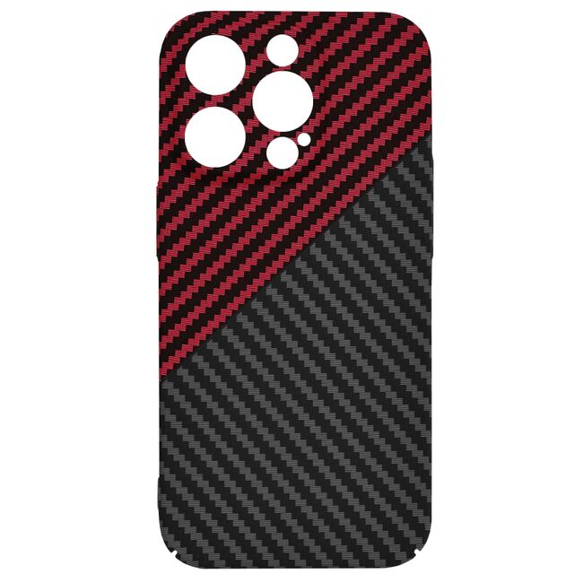 Husa pentru  iPhone 14 Pro  CarbonFiber UltraSlim, Lightweight, rosu