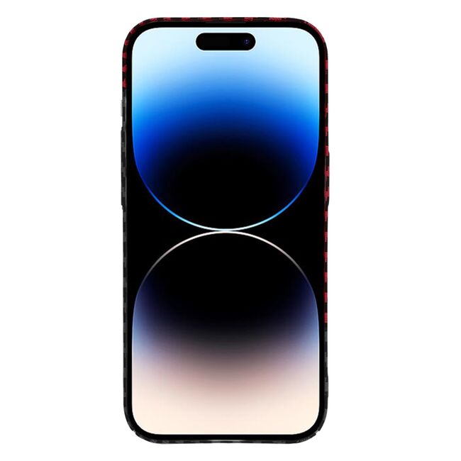 Husa pentru  iPhone 14 Pro  CarbonFiber UltraSlim, Lightweight, rosu