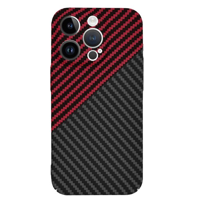 Husa pentru  iPhone 14 Pro  CarbonFiber UltraSlim, Lightweight, rosu