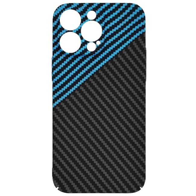 Husa pentru  iPhone 14 Pro Max CarbonFiber UltraSlim, Lightweight, albastru negru