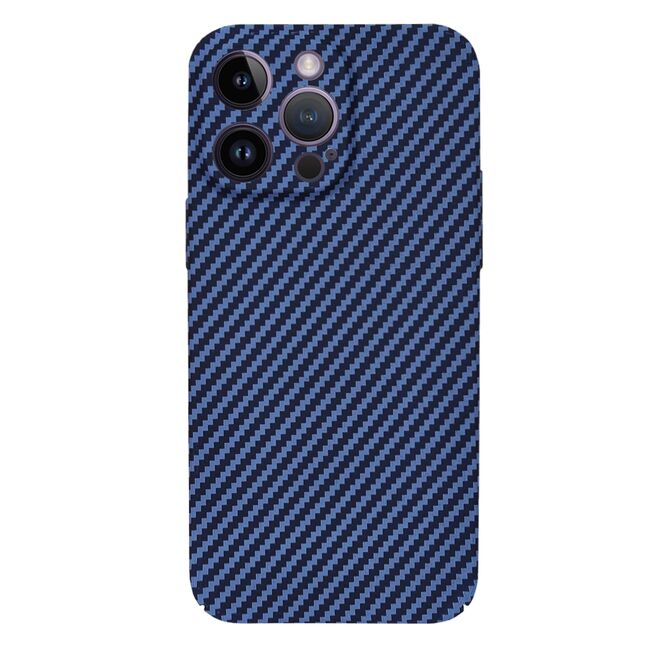 Husa pentru  iPhone 14 Pro Max CarbonFiber UltraSlim, Lightweight, albastru