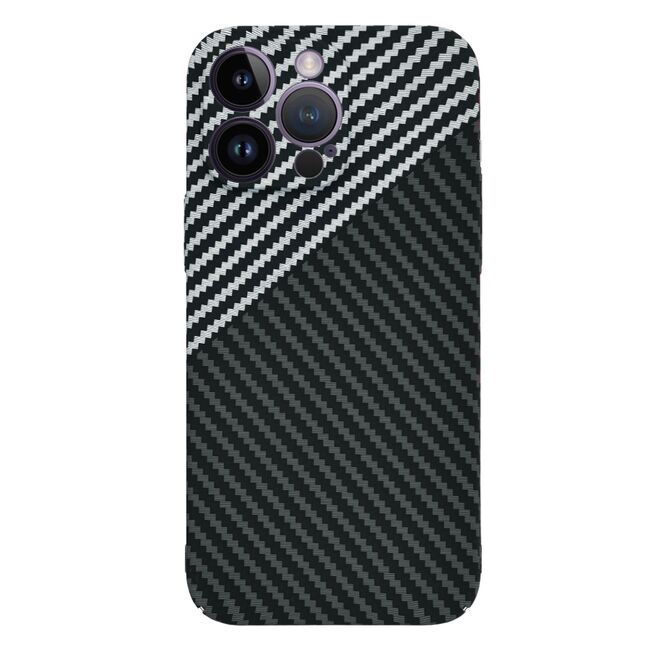 Husa pentru  iPhone 14 Pro Max CarbonFiber UltraSlim, Lightweight, gri