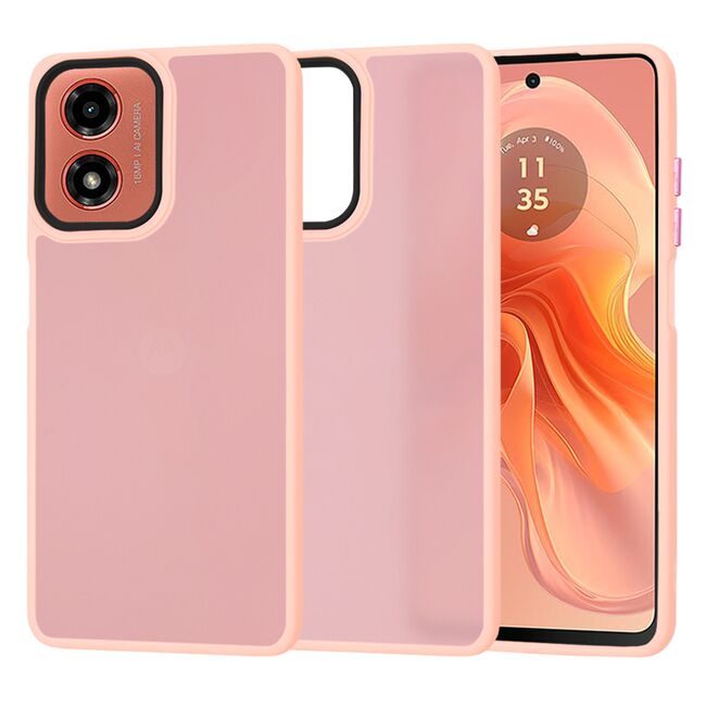 Husa pentru Motorola Moto G04 / G24 / G24 Power Ghost Series frosted - roz