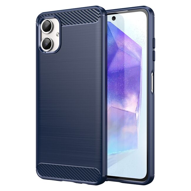 Husa pentru Samsung Galaxy A06 Carbon Liquid Silicone, albastru
