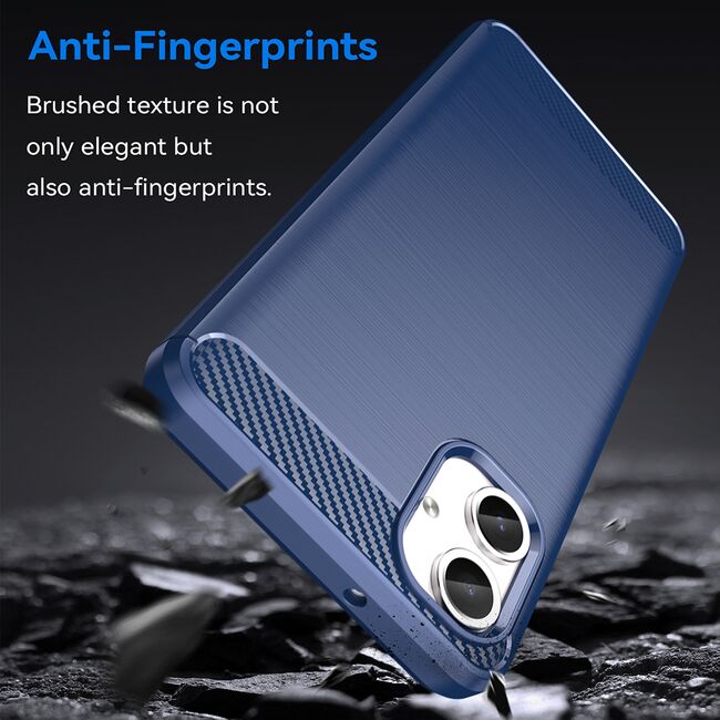 Husa pentru Samsung Galaxy A06 Carbon Liquid Silicone, albastru