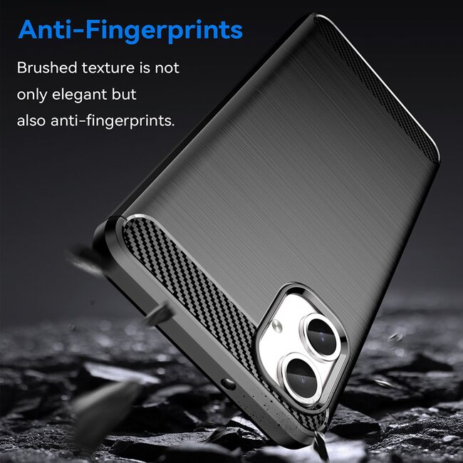 Husa pentru Samsung Galaxy A06 Carbon Liquid Silicone, negru