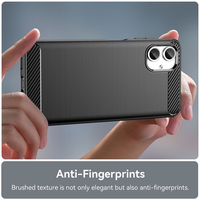 Husa pentru Samsung Galaxy A06 Carbon Liquid Silicone, negru