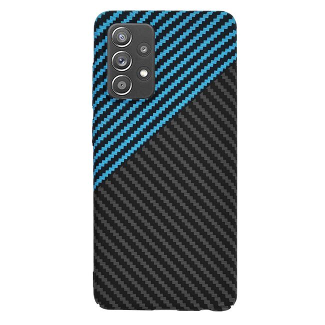 Husa pentru Samsung Galaxy A52  / A52s CarbonFiber UltraSlim, Lightweight, albastru negru
