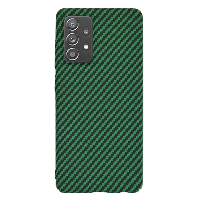 Husa pentru Samsung Galaxy A52  / A52s CarbonFiber UltraSlim, Lightweight, verde