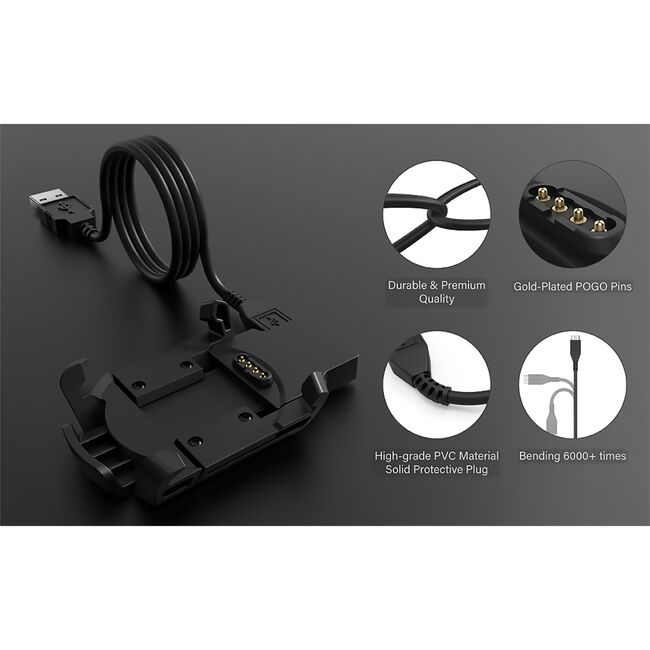 Incarcator Garmin Fenix 3 wireless cu cablu USB, Techsuit TGC5