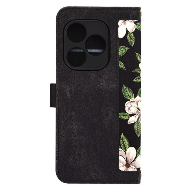 Husa tip carte pentru   Realme GT 6 / GT 6T, functie stand si port carduri, negru