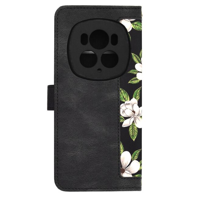 Husa tip carte pentru  Honor Magic 6 Pro, functie stand si port carduri, negru