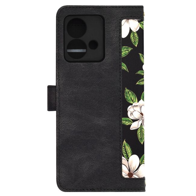 Husa tip carte pentru  Motorola Edge 40 NEO, functie stand si port carduri, negru