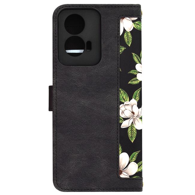 Husa tip carte pentru  Motorola Moto G85, functie stand si port carduri, negru