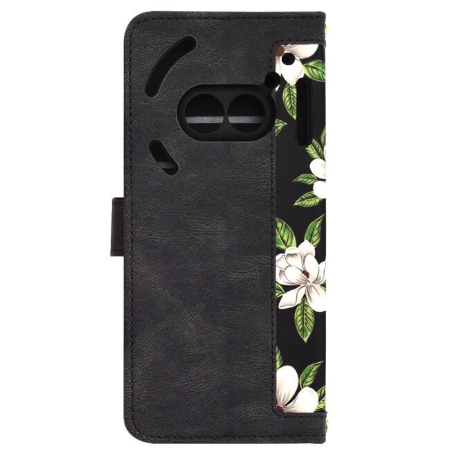 Husa tip carte pentru  Nothing Phone (2a), (2a) Plus, functie stand si port carduri, negru