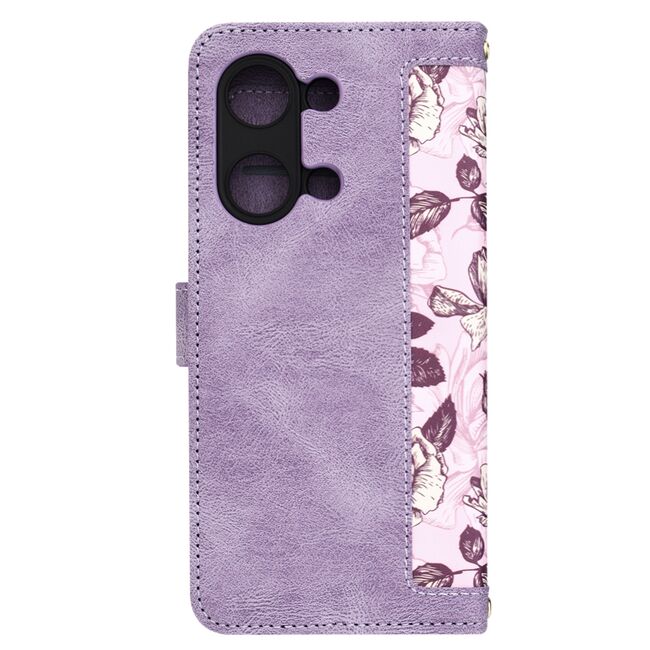 Husa tip carte pentru  OnePlus Nord 3, functie stand si port carduri, mov