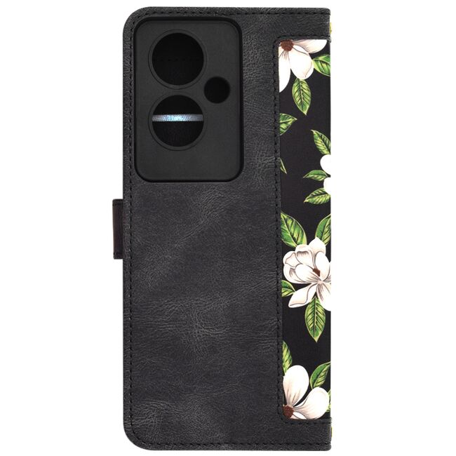 Husa tip carte pentru  Oppo A79 5G, functie stand si port carduri, negru