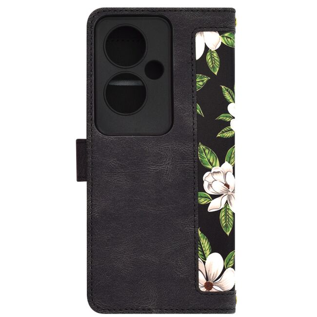 Husa tip carte pentru  Oppo Reno 11F, functie stand si port carduri, negru