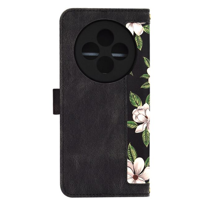Husa tip carte pentru  Oppo Reno 12F, 12FS, functie stand si port carduri, negru