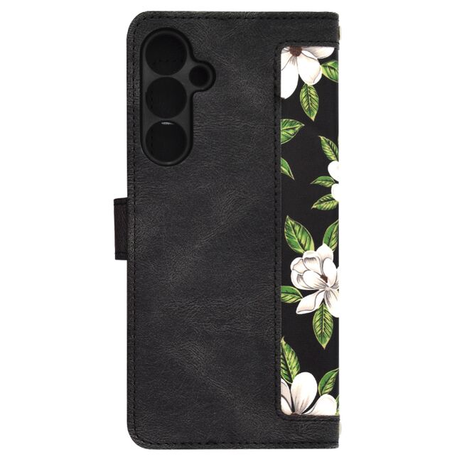 Husa tip carte pentru  Samsung Galaxy A25, functie stand si port carduri, negru