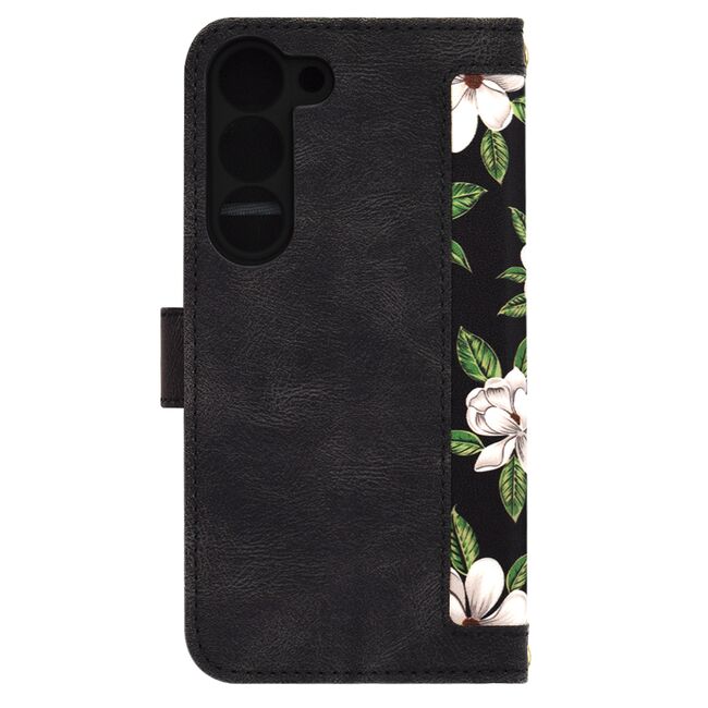Husa tip carte pentru  Samsung Galaxy S23, functie stand si port carduri, negru