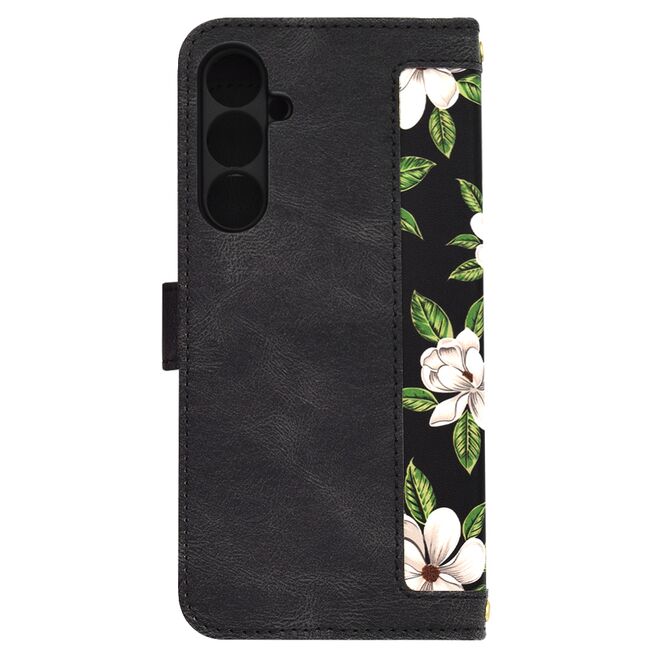 Husa tip carte pentru  Samsung Galaxy S23 FE, functie stand si port carduri, negru