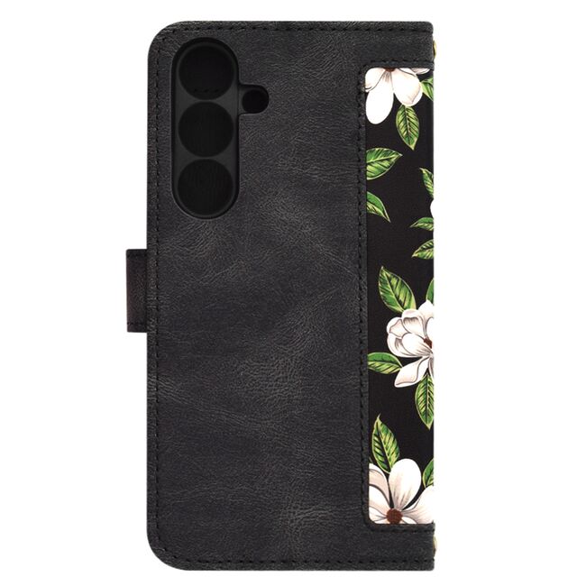 Husa tip carte pentru  Samsung Galaxy S24, functie stand si port carduri, negru