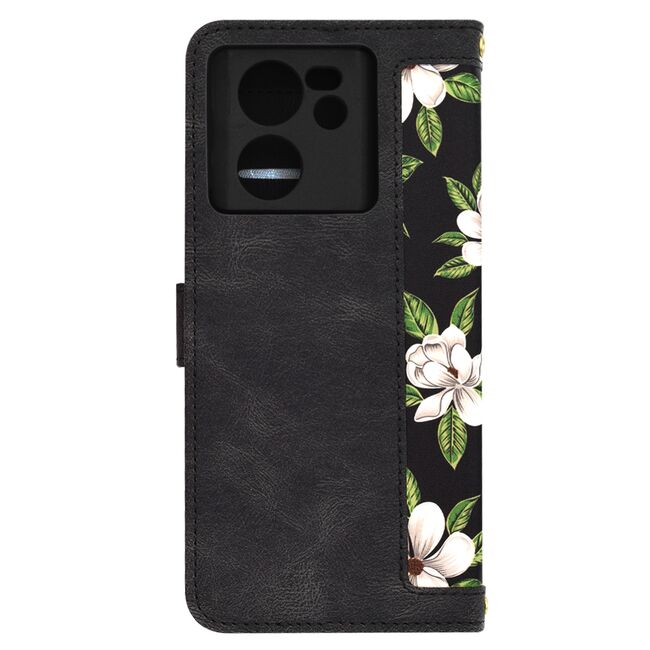 Husa tip carte pentru  Xiaomi 13T, 13T Pro, functie stand si port carduri, negru