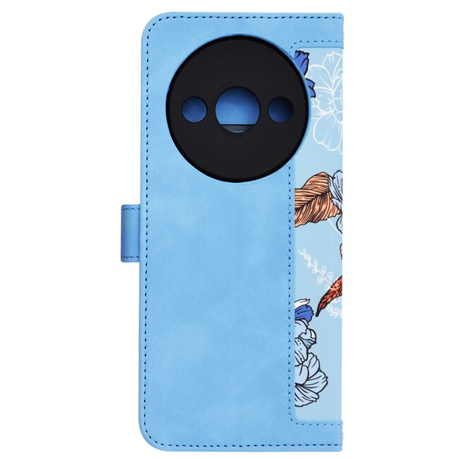 Husa tip carte pentru  Xiaomi Redmi A3, functie stand si port carduri, albastru