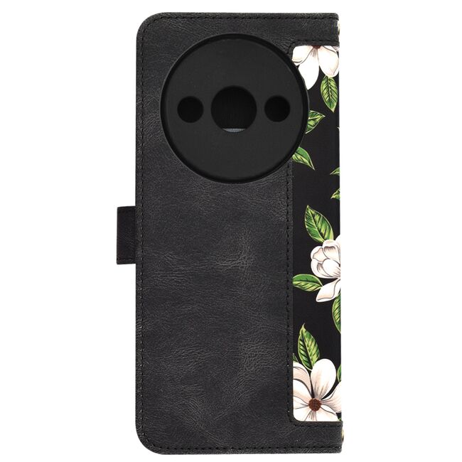 Husa tip carte pentru  Xiaomi Redmi A3, functie stand si port carduri, negru