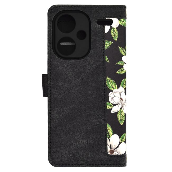Husa tip carte pentru  Xiaomi Redmi Note 13 Pro+ Plus 5G, functie stand si port carduri, negru
