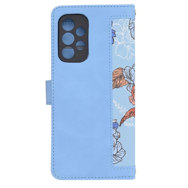Husa tip carte pentru Samsung Galaxy A52  / A52s, functie stand si port carduri, albastru