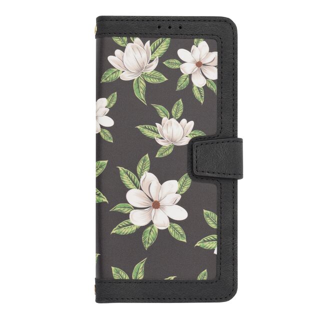 Husa tip carte pentru Samsung Galaxy A52  / A52s, functie stand si port carduri, negru