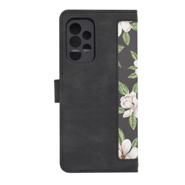 Husa tip carte pentru Samsung Galaxy A52  / A52s, functie stand si port carduri, negru