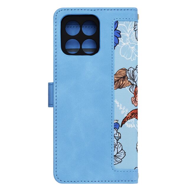 Husa tip carte pentru  Honor 70 Lite, functie stand si port carduri, albastru