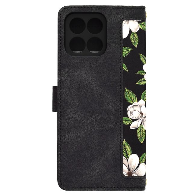 Husa tip carte pentru  Honor 70 Lite, functie stand si port carduri, negru