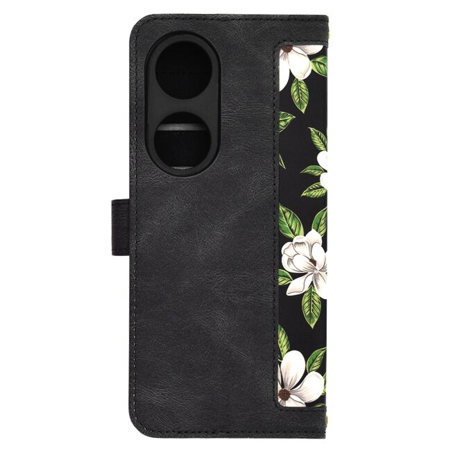 Husa tip carte pentru  Honor X7b, functie stand si port carduri, negru
