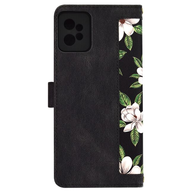 Husa tip carte pentru  Motorola Moto G32, functie stand si port carduri, negru