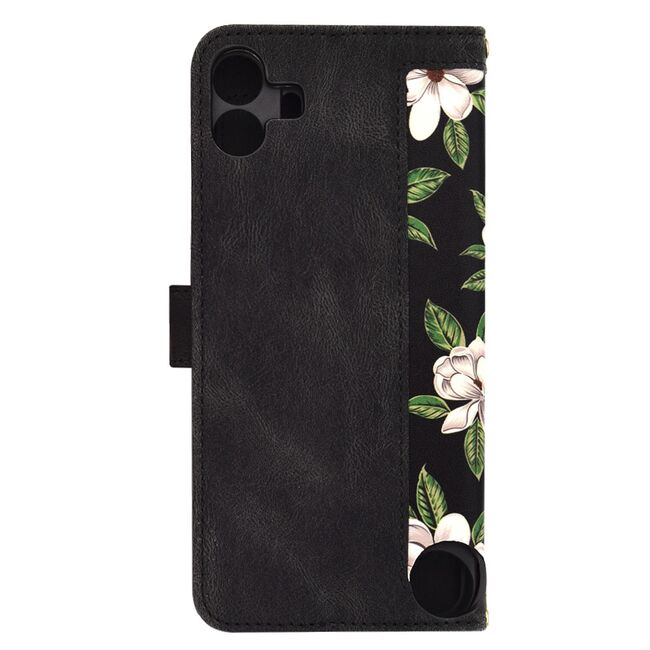 Husa tip carte pentru  Nothing CMF Phone 1, functie stand si port carduri, negru