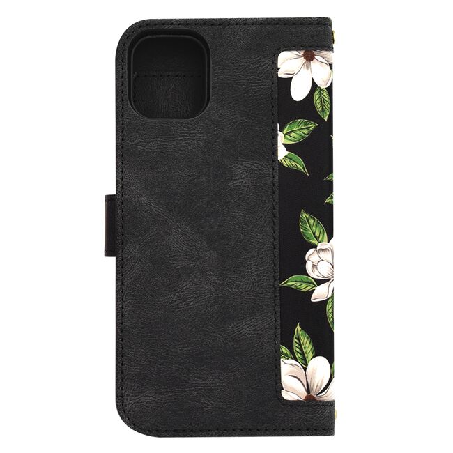Husa tip carte pentru  iPhone 11, functie stand si port carduri, negru