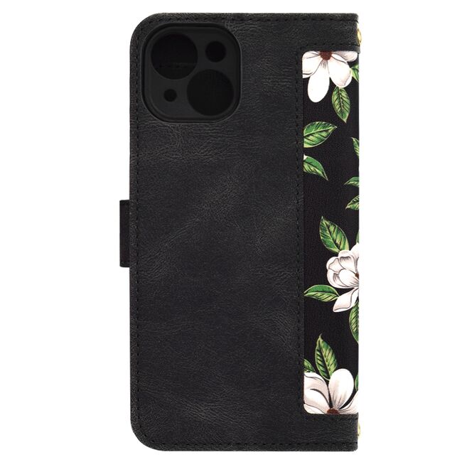 Husa tip carte pentru  iPhone 14, functie stand si port carduri, negru