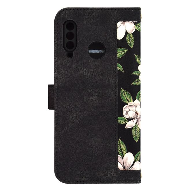 Husa tip carte pentru Huawei P30 Lite, functie stand si port carduri, negru