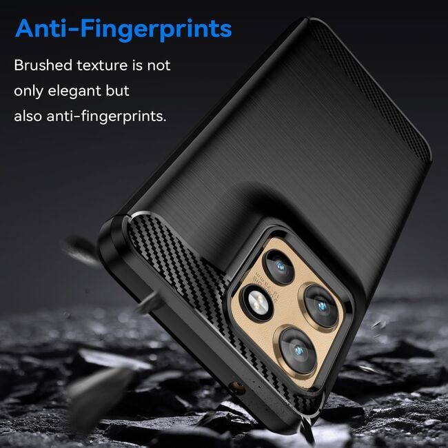 Husa pentru Motorola Edge 50 Neo Carbon Liquid Silicone, negru