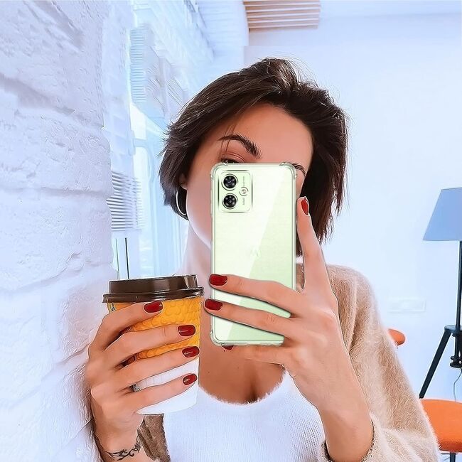 Husa pentru Motorola Moto G55 Anti-Shock 1.5mm, Reinforced 4 corners, transparent