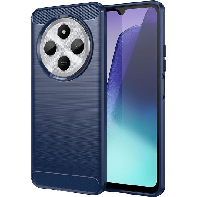 Husa pentru Xiaomi Redmi 14C Carbon Liquid Silicone, albastru