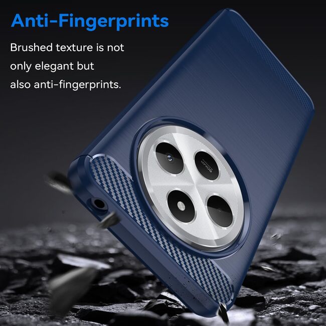 Husa pentru Xiaomi Redmi 14C Carbon Liquid Silicone, albastru