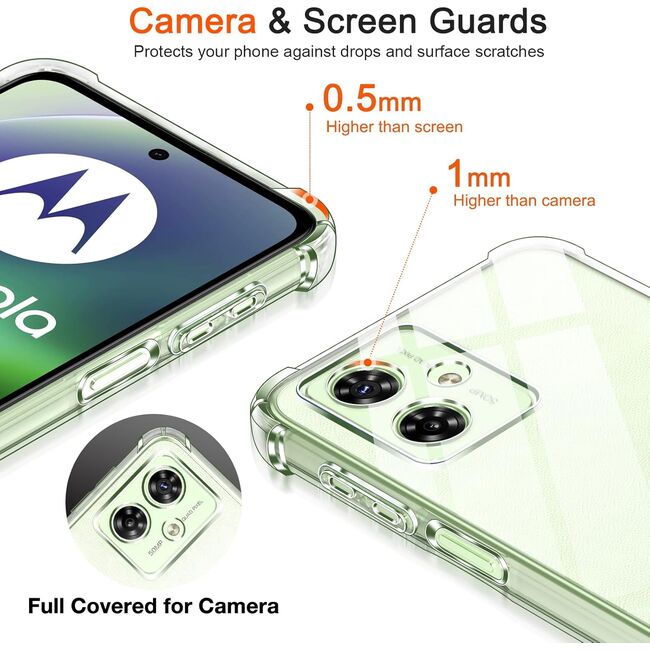 Husa pentru Motorola Moto G55 Anti-Shock 1.5mm, Reinforced 4 corners, transparent