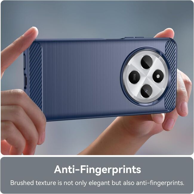 Husa pentru Xiaomi Redmi 14C Carbon Liquid Silicone, albastru