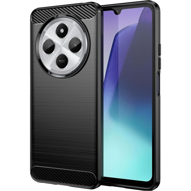 Husa pentru Xiaomi Redmi 14C Carbon Liquid Silicone, negru