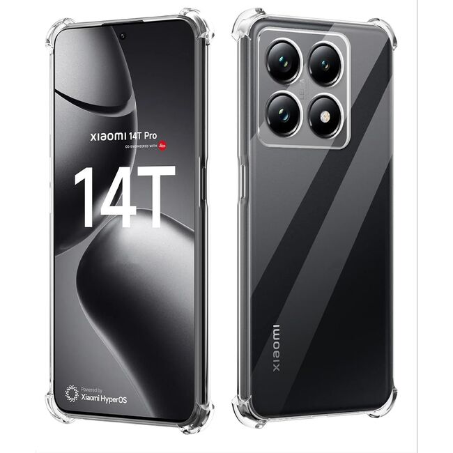 Husa pentru Xiaomi 14T Pro Anti-Shock 1.5mm reinforced 4 corners, transparent